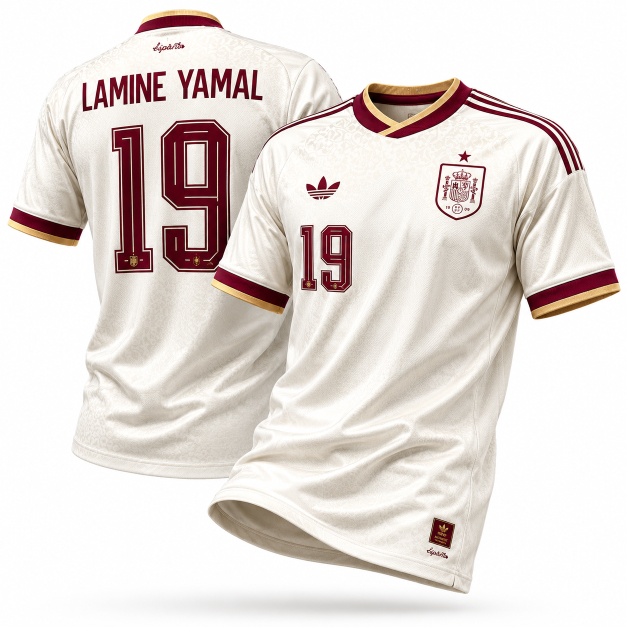 Spain Adidas 2026 Away Kit Lamine Yamal #19