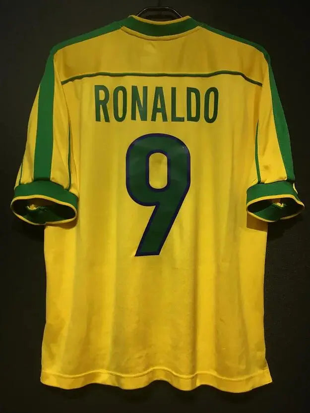 Brazil 1998 Home Kit #9 Ronaldo