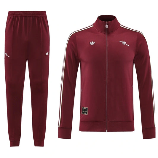 Arsenal Adidas Terrace Icons Full Tracksuit Burgundy