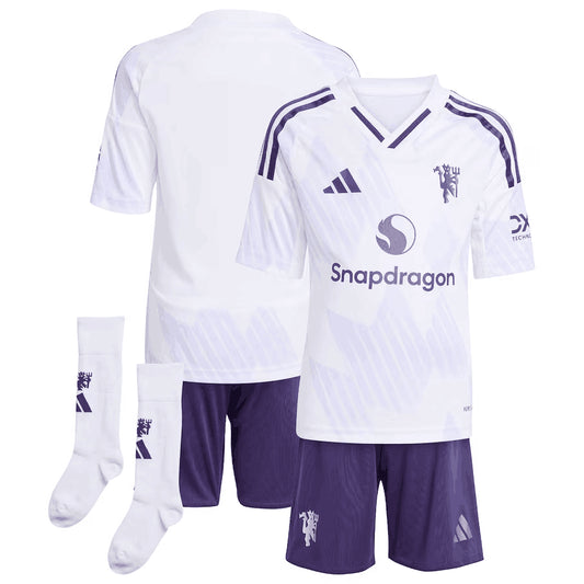 Man Utd 2025/26 Away Kids Full Kit