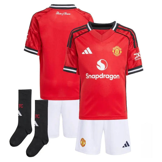 Man Utd 2025/26 Home Kids Full Kit