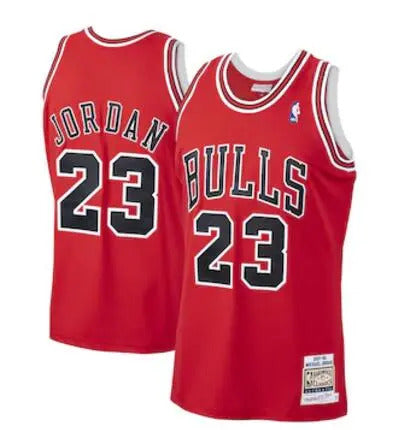 Men's Chicago Bulls Michael Jordan Mitchell & Ness Red 1997-98 Hardwood Classics Jersey