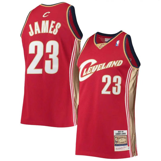 Cleveland Cavaliers Mitchell & Ness Wine 2003/04 Lebron James Jersey
